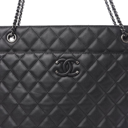 Chanel Calfskin Quilted Frame In Chain Tote Black 11 of 11