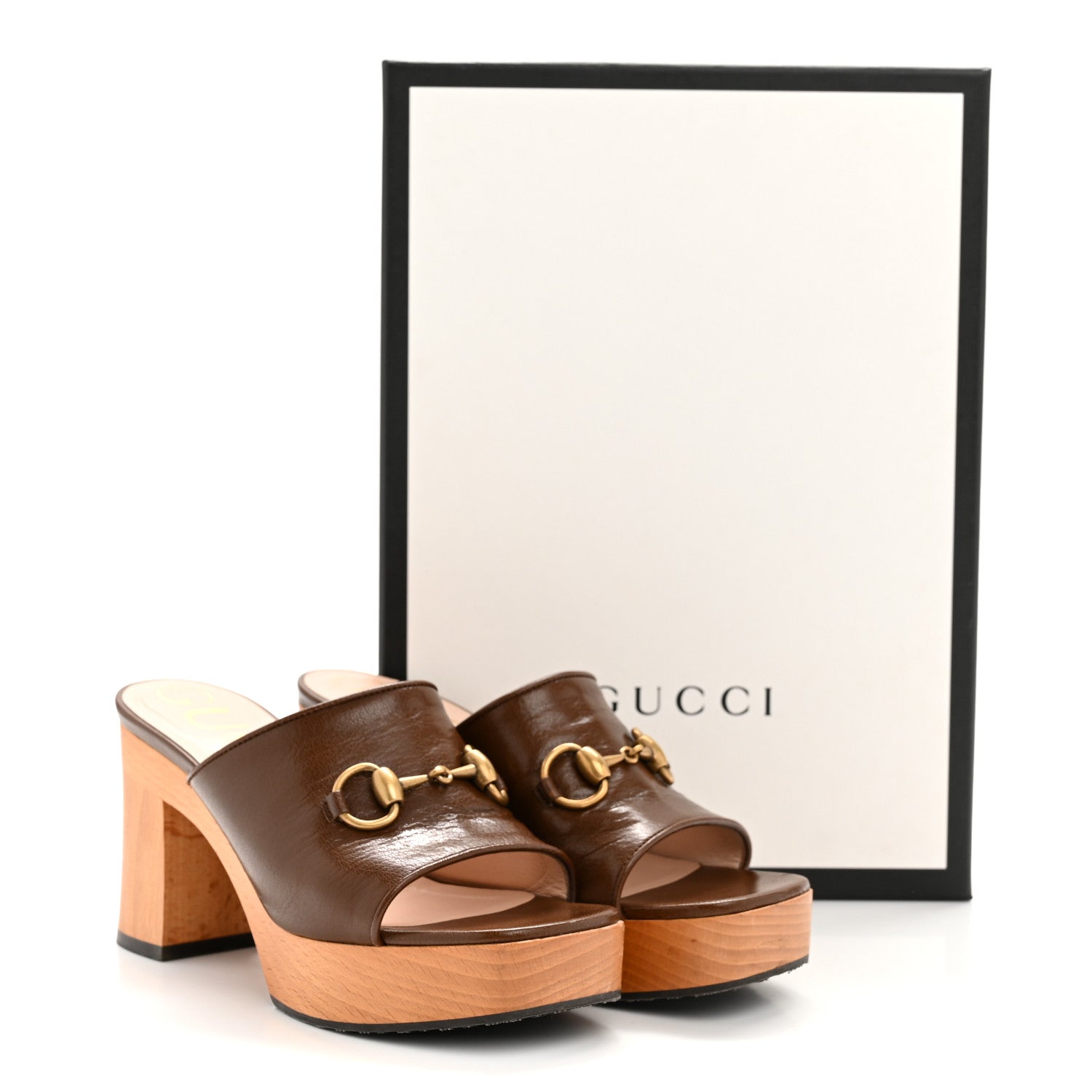 Gucci Granada Kid Houdan Platform Slide Sandals 35.5 Brown 11 of 11