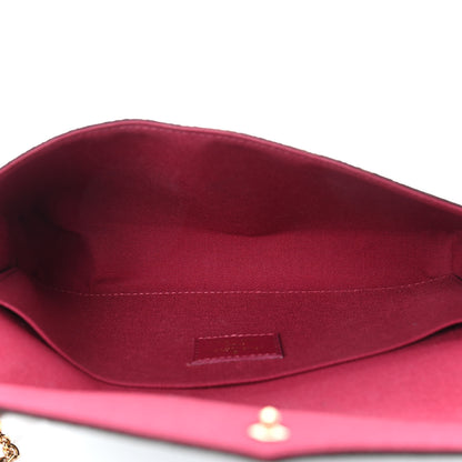 Louis Vuitton Monogram Pochette Felicie Chain Wallet Fuchsia 5 of 10