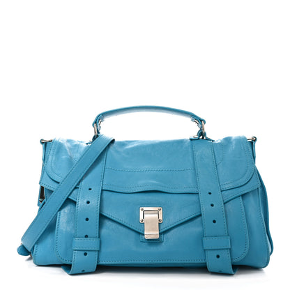 Proenza Schouler Lambskin Medium PS1 Satchel Rip Tide 1 of 9