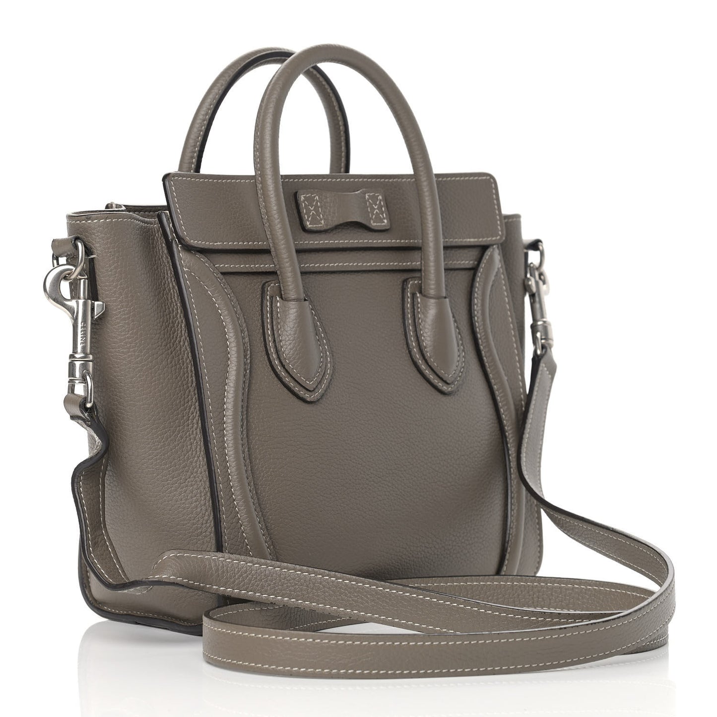 Drummed Calfskin Nano Luggage Souris