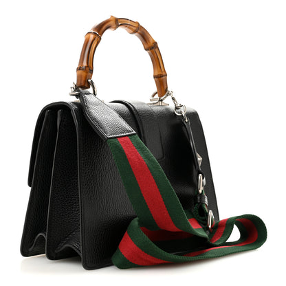 Gucci Dollar Calfskin Crystal Web Medium Dionysus Bamboo Top Handle Bag Black Black Diamond 3 of 11