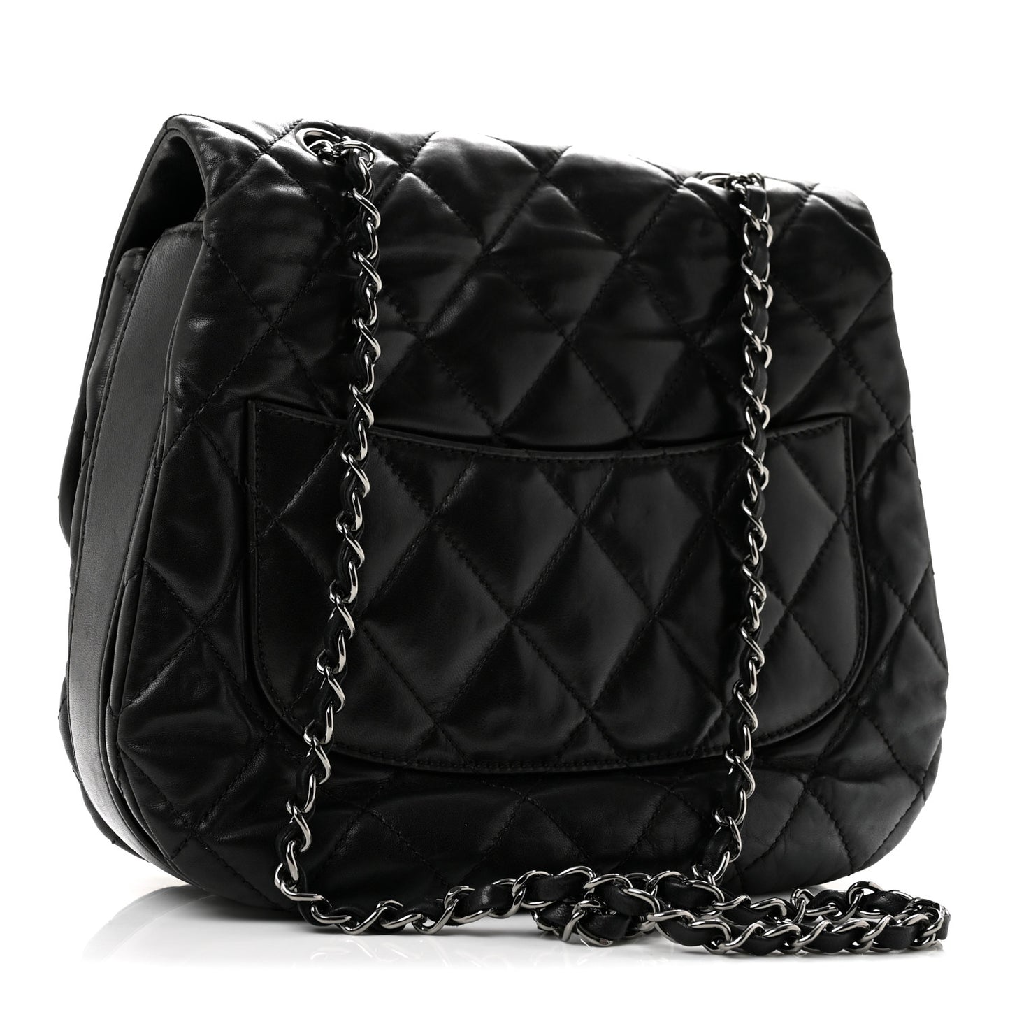 Lambskin Quilted Large Chanel 3 Flap Black