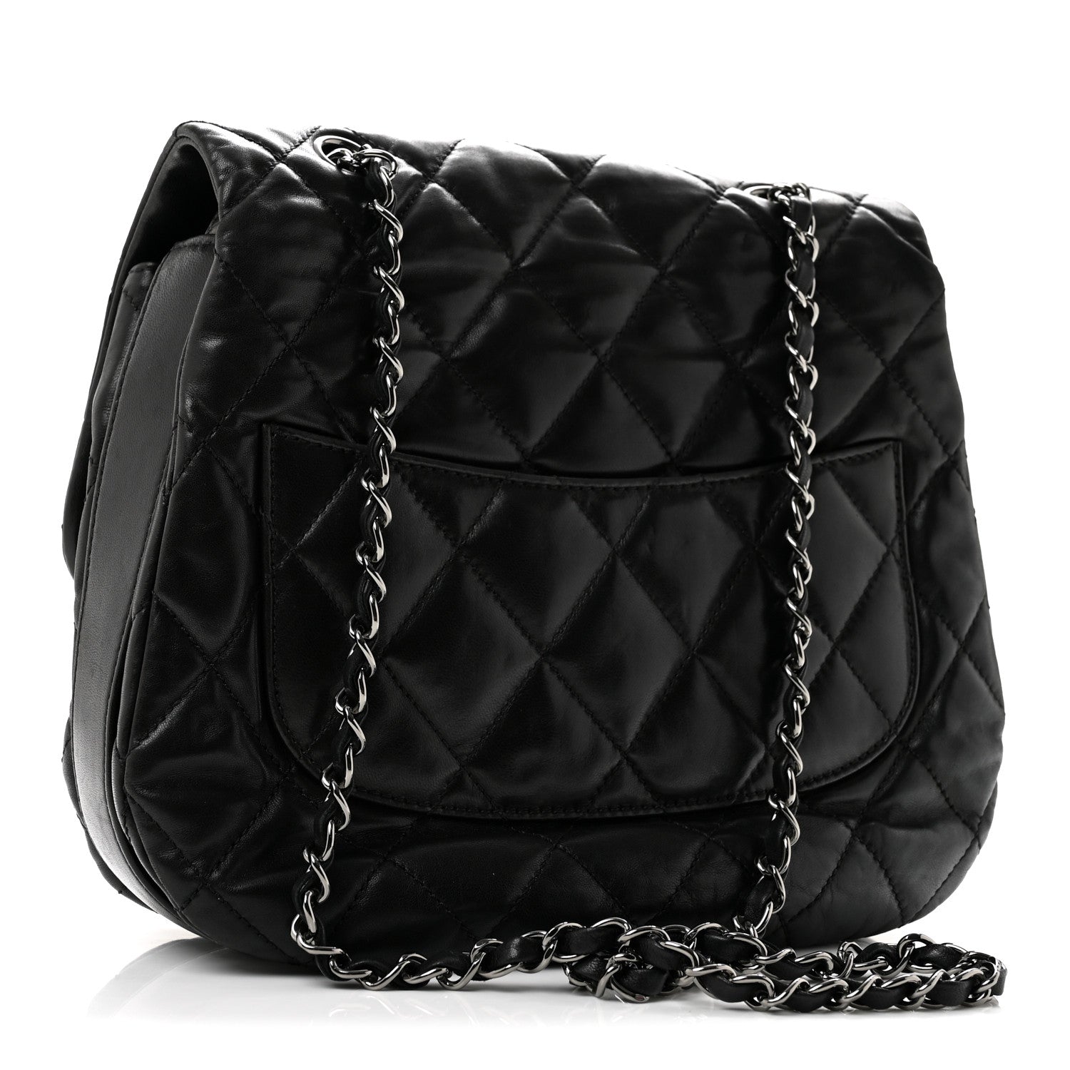 Chanel Lambskin Quilted Large Chanel 3 Flap Black 3 of 14