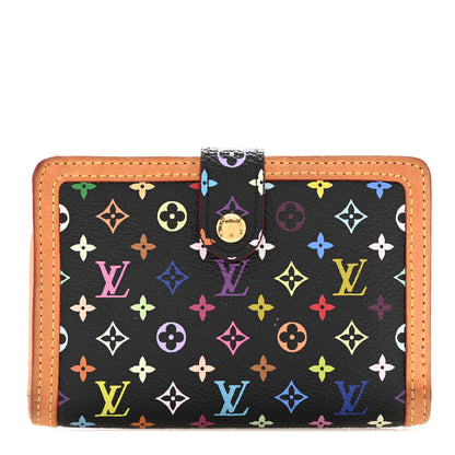 Louis Vuitton Monogram Multicolor French Purse Wallet Black 1 of 11