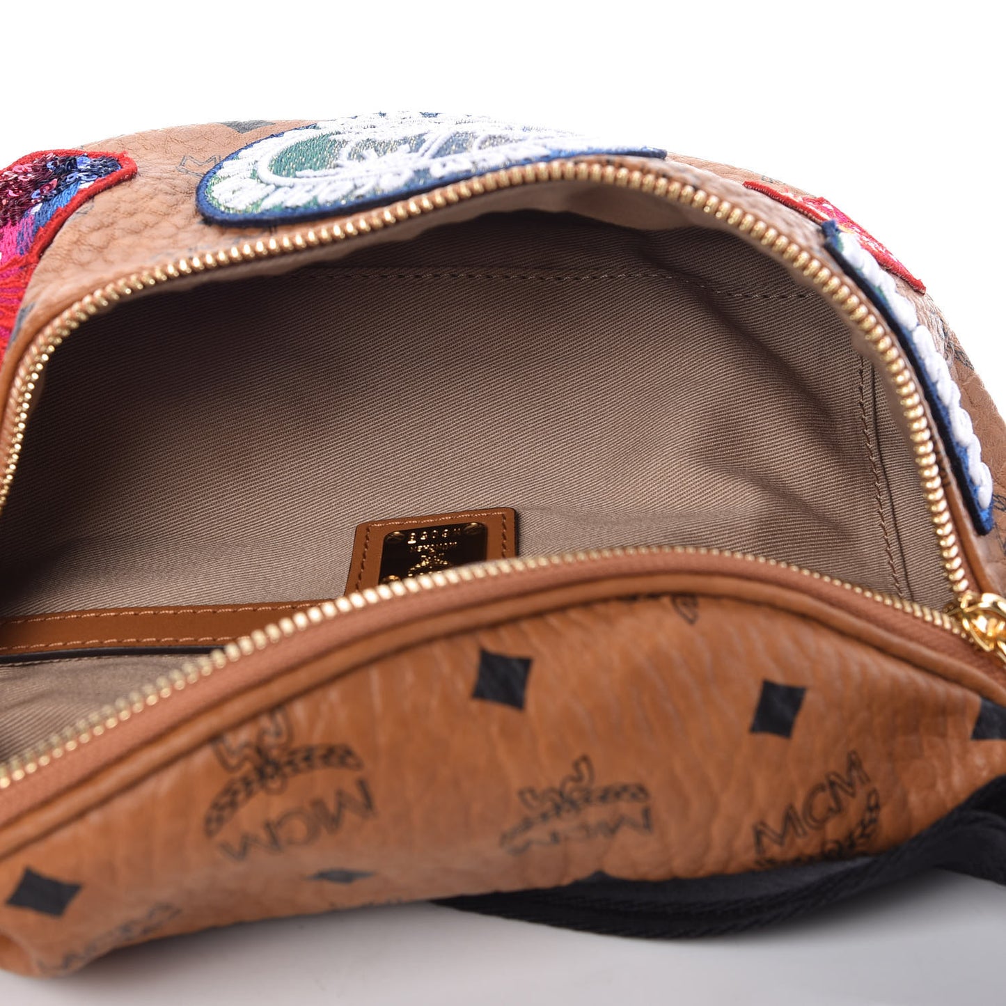 Visetos Hawaii Patch Small Stark Belt Bag Cognac