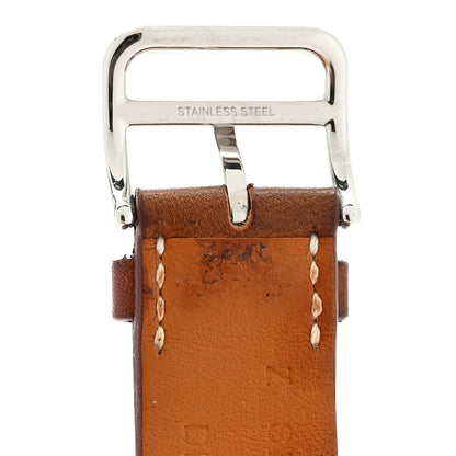 Hermes Barenia 41mm Gourmette Apple Watch Double Tour Strap Fauve 5 of 6
