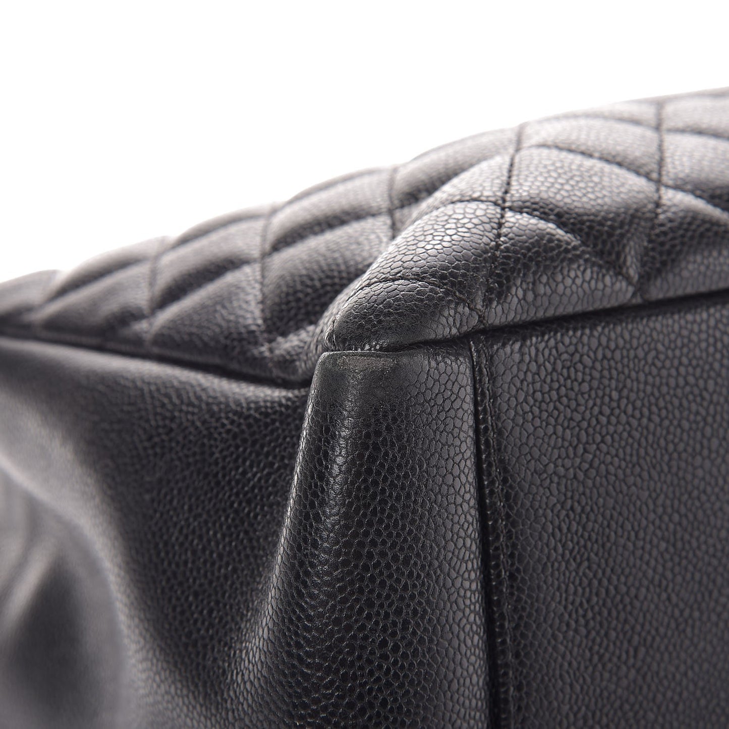 Caviar Quilted Grand Shopping Tote GST Black