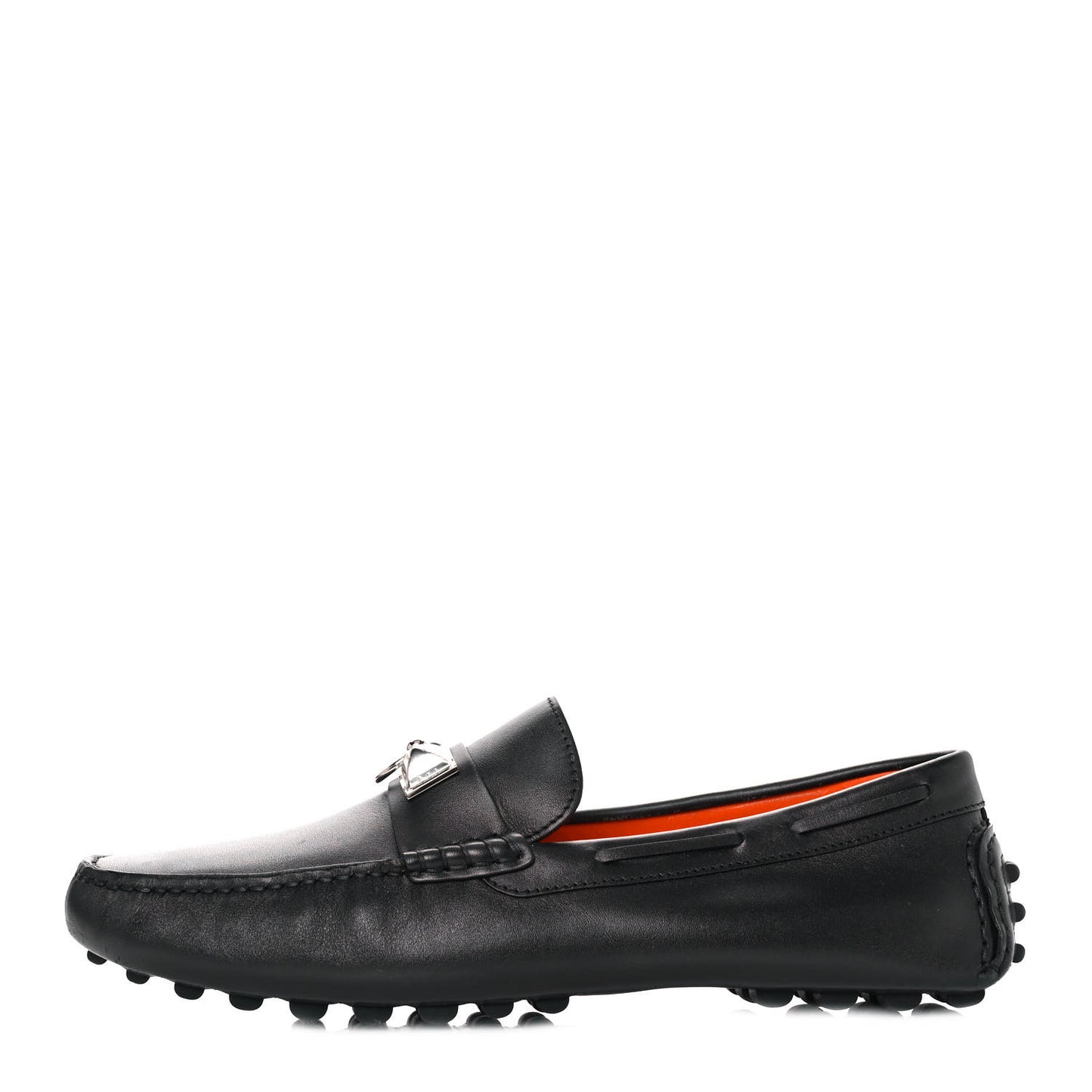 Supple Calfskin Mens Irving Driving Moccasin Loafers 40 Black