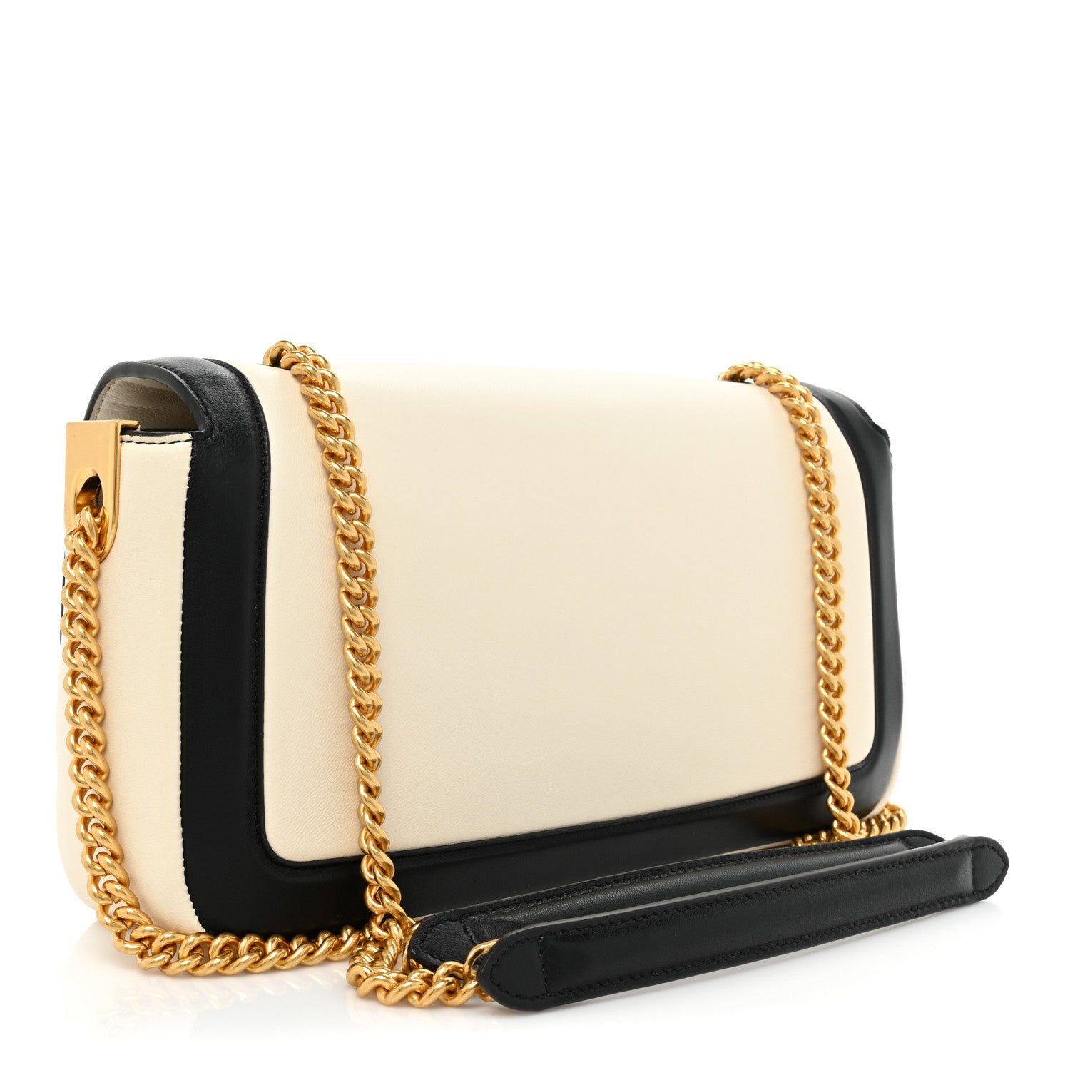 Fendi Nappa Apolo Bi-Color Chain Baguette Uovo Black 3 of 10
