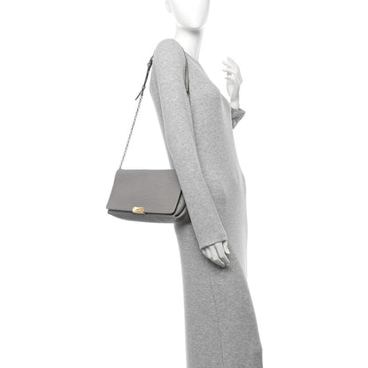 Burberry Signature Grain Medium Mildenhall Crossbody Bag Pale Grey 2 of 9