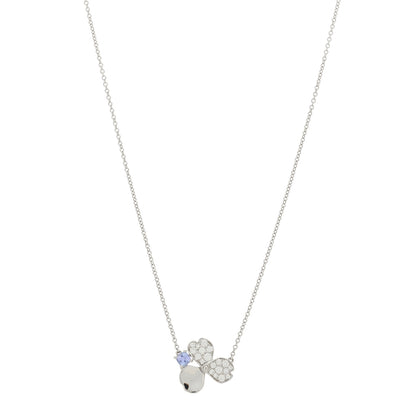 Tiffany Platinum Diamond Tanzanite Paper Flowers Pendant Necklace 1 of 5