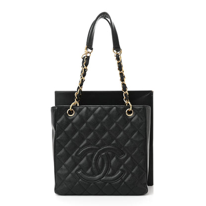 Chanel Caviar Quilted Petit Shopping Tote PST Black 11 of 11