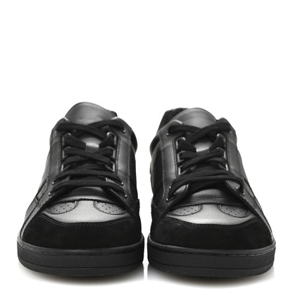 Christian Dior Calfskin Suede Logo Sneakers 37.5 Black 3 of 9