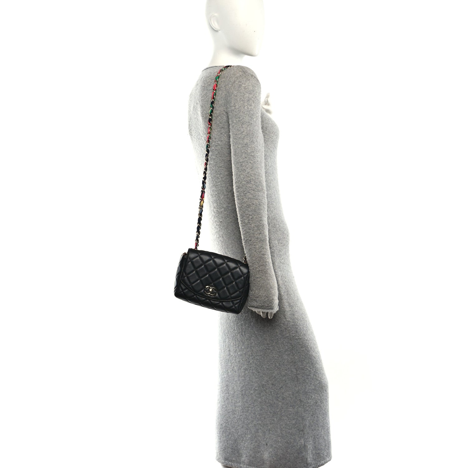 Chanel Lambskin Mixed Fibers Quilted Cocovado Flap Black 2 of 10
