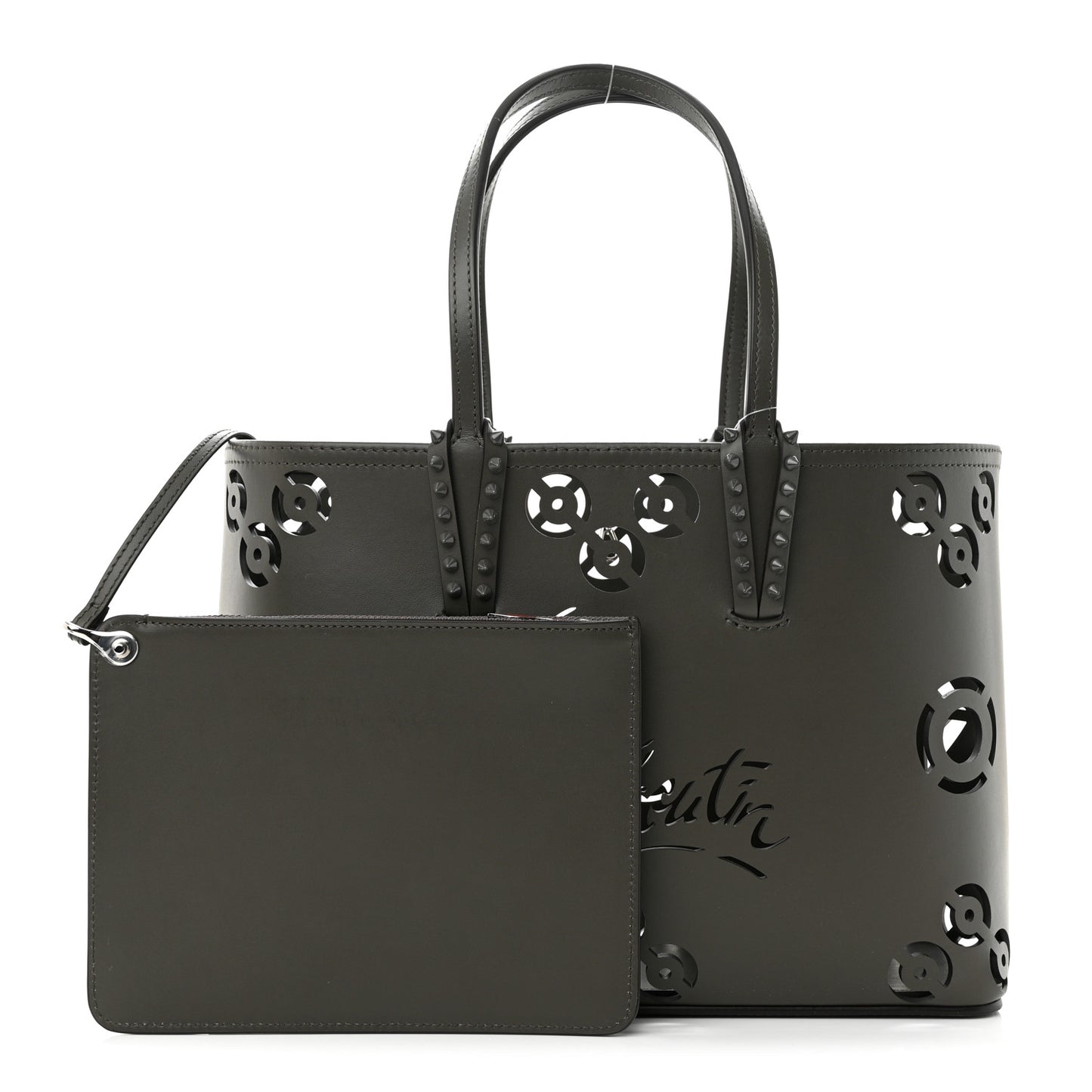 Calfskin Loubinthesky Perforated Small Cabata Tote Rocket
