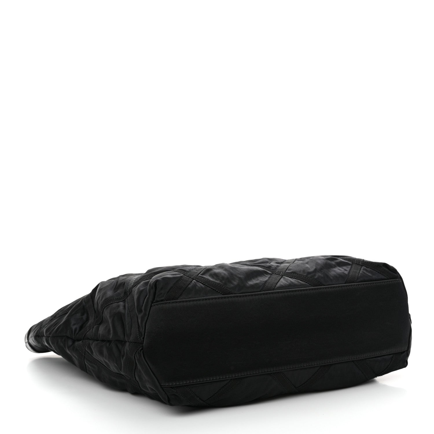 Chanel Nylon Grosgrain Quilted Lifestyle Shopping Tote Black 5 of 12