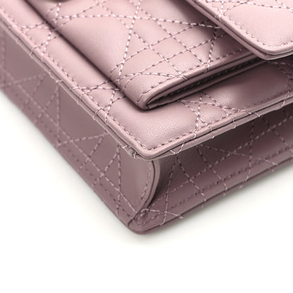 Christian Dior Lambskin Cannage Lady Dior Chain Pouch Purple 12 of 14