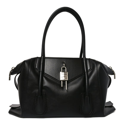 Givenchy Smooth Calfskin Medium Antigona Soft Lock Duffle Bag Black 1 of 8