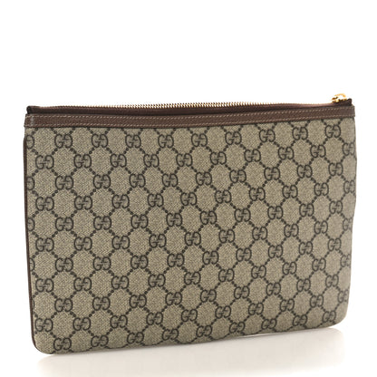 Gucci GG Supreme Monogram Large Ophidia Pouch Clutch Brown 3 of 9