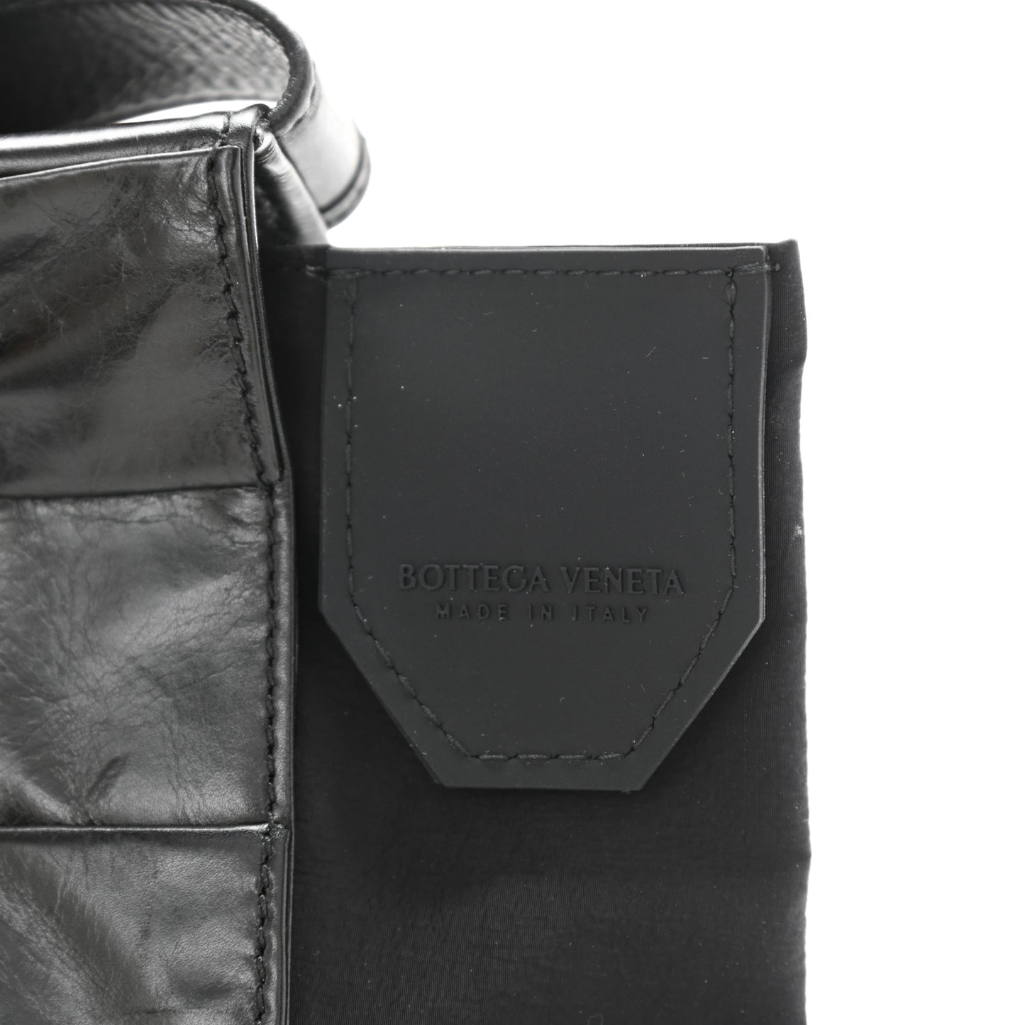 Paper Calfskin Maxi Intreccio Cassette Crossbody Bag Black