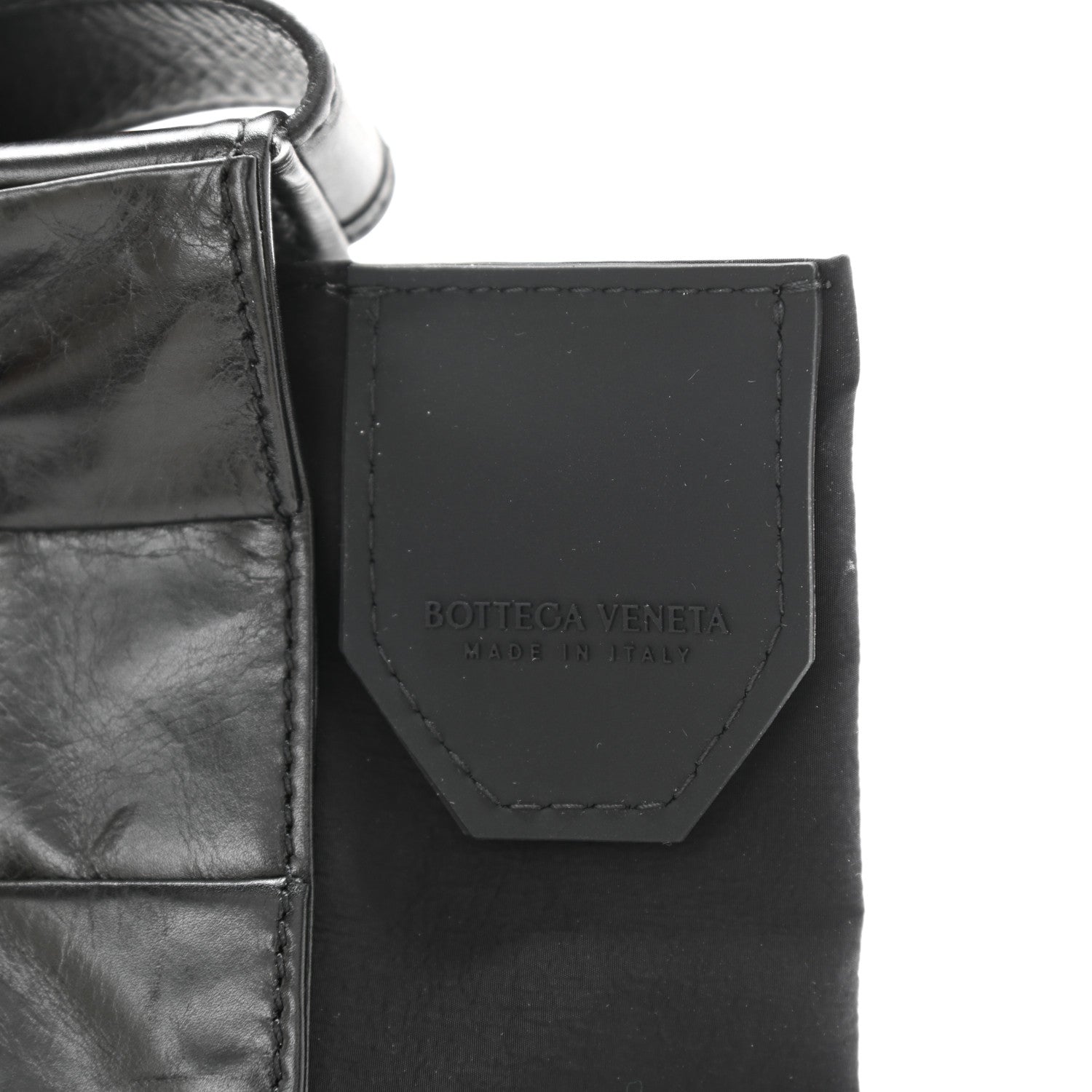 Bottega Veneta Paper Calfskin Maxi Intreccio Cassette Crossbody Bag Black 6 of 9