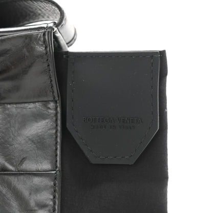 Bottega Veneta Paper Calfskin Maxi Intreccio Cassette Crossbody Bag Black 6 of 9