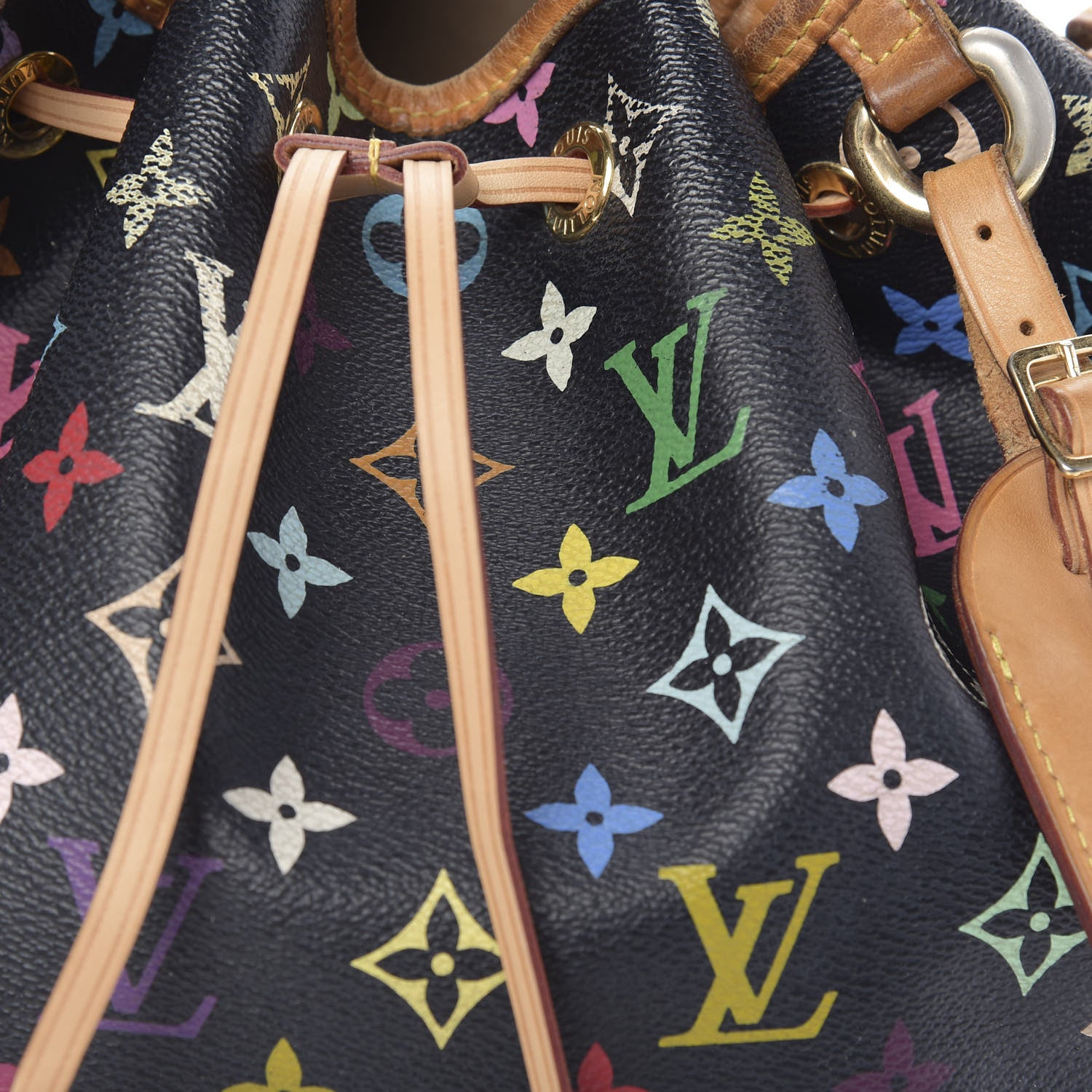 Louis Vuitton Monogram Multicolor Petit Noe Black 9 of 12