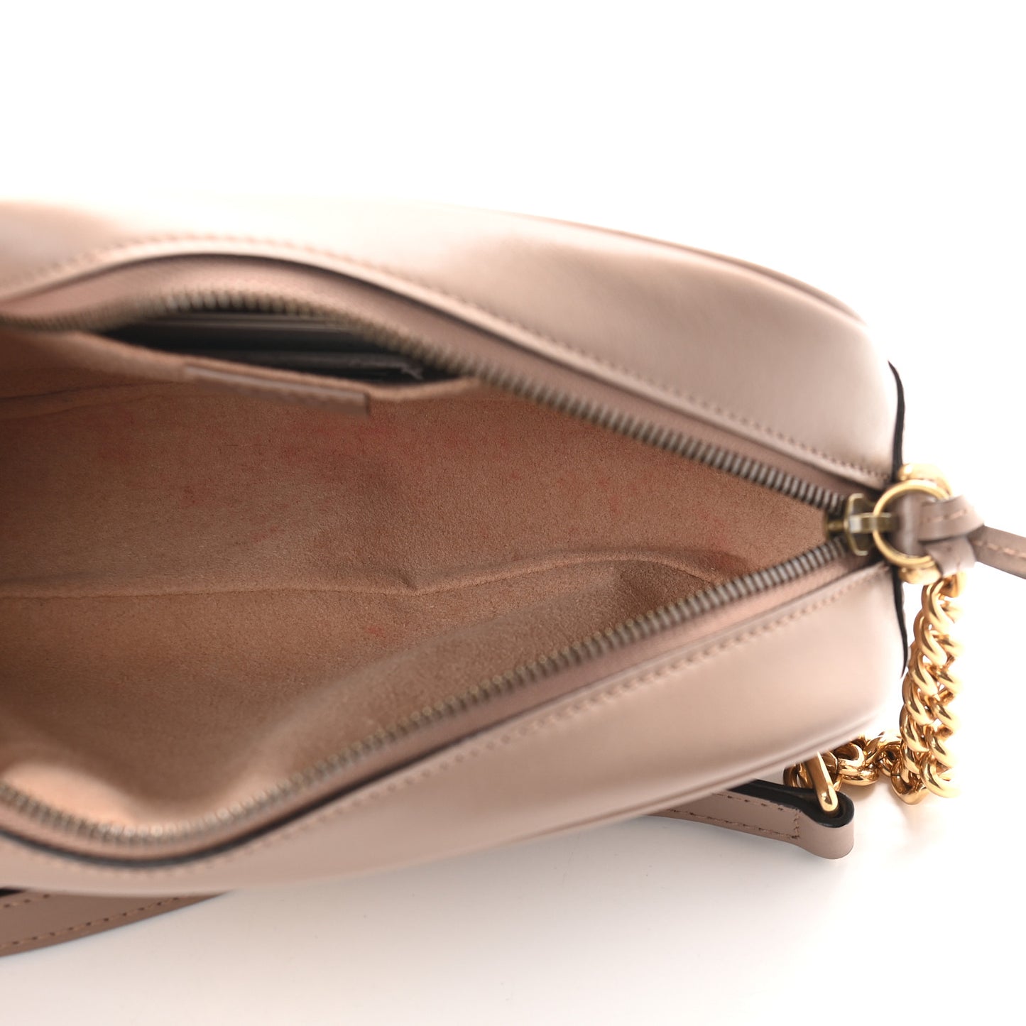 Calfskin Matelasse Small GG Marmont Chain Shoulder Bag Porcelain Rose