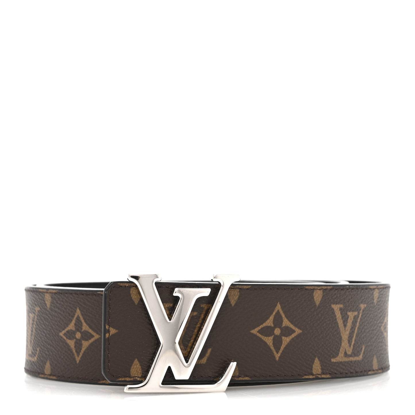 Calfskin Monogram 40mm LV Initiales Reversible Belt 95 38 Black
