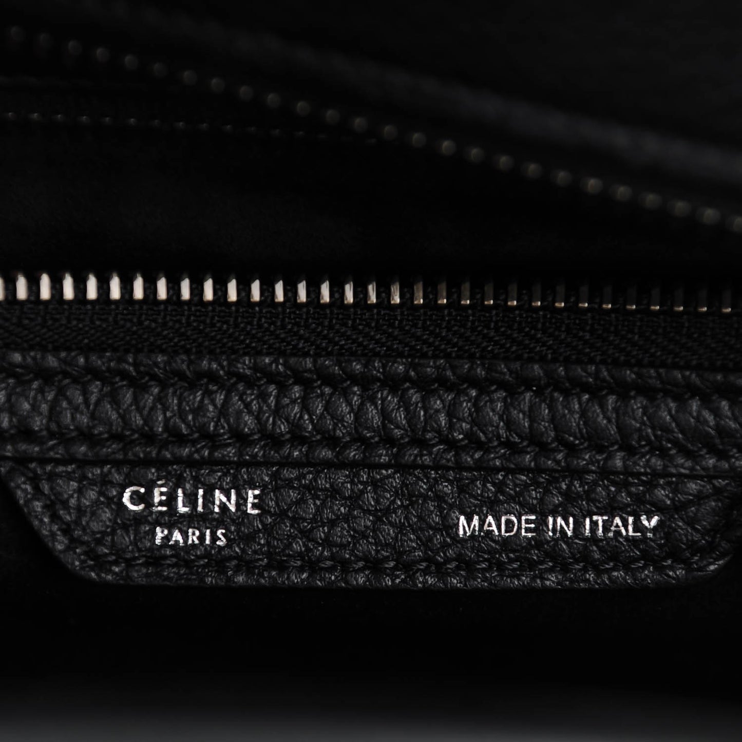 Drummed Calfskin Micro Luggage Black