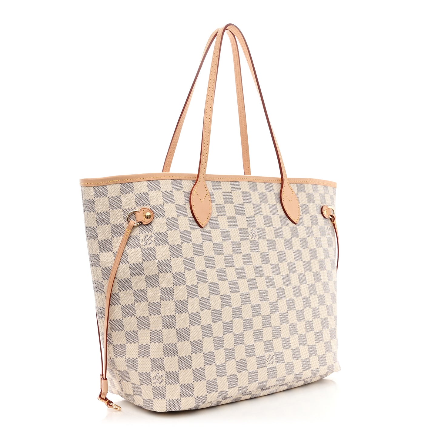 LOUIS VUITTON Damier Azur Neo Neverfull MM Rose Ballerine