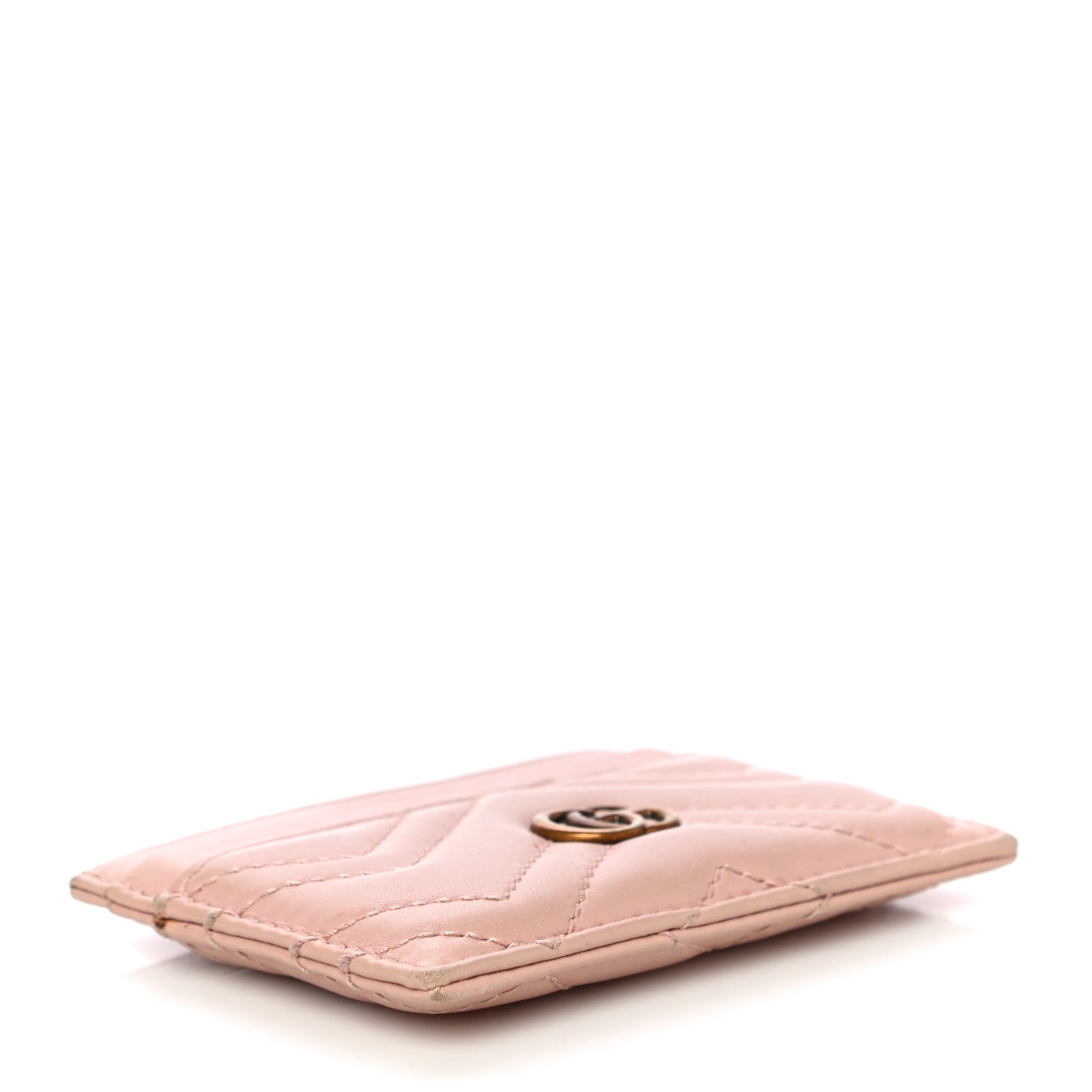 Gucci Calfskin Matelasse GG Marmont Card Holder Perfect Pink 4 of 15