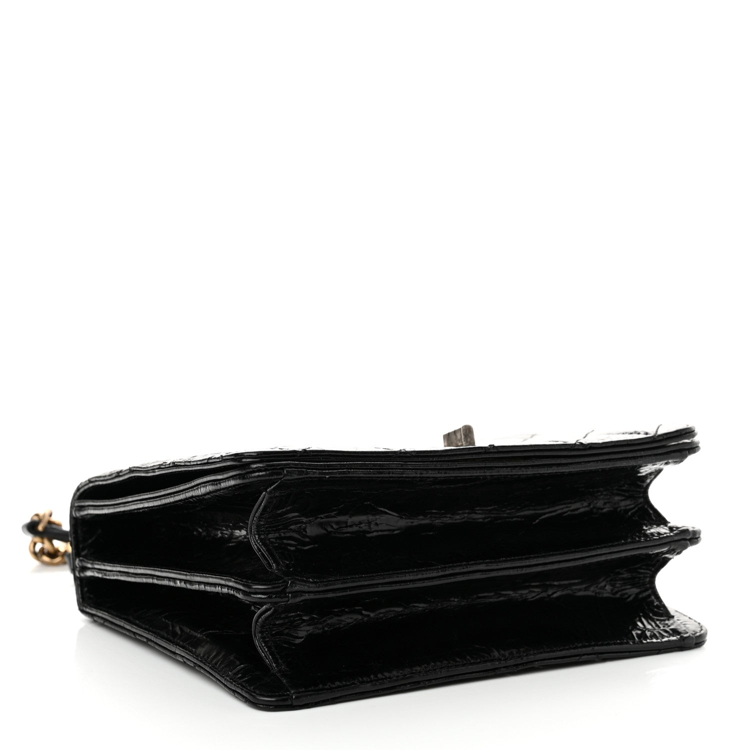 Chanel Glazed Calfskin Quilted Rita Top Handle Flap Black 4 of 16