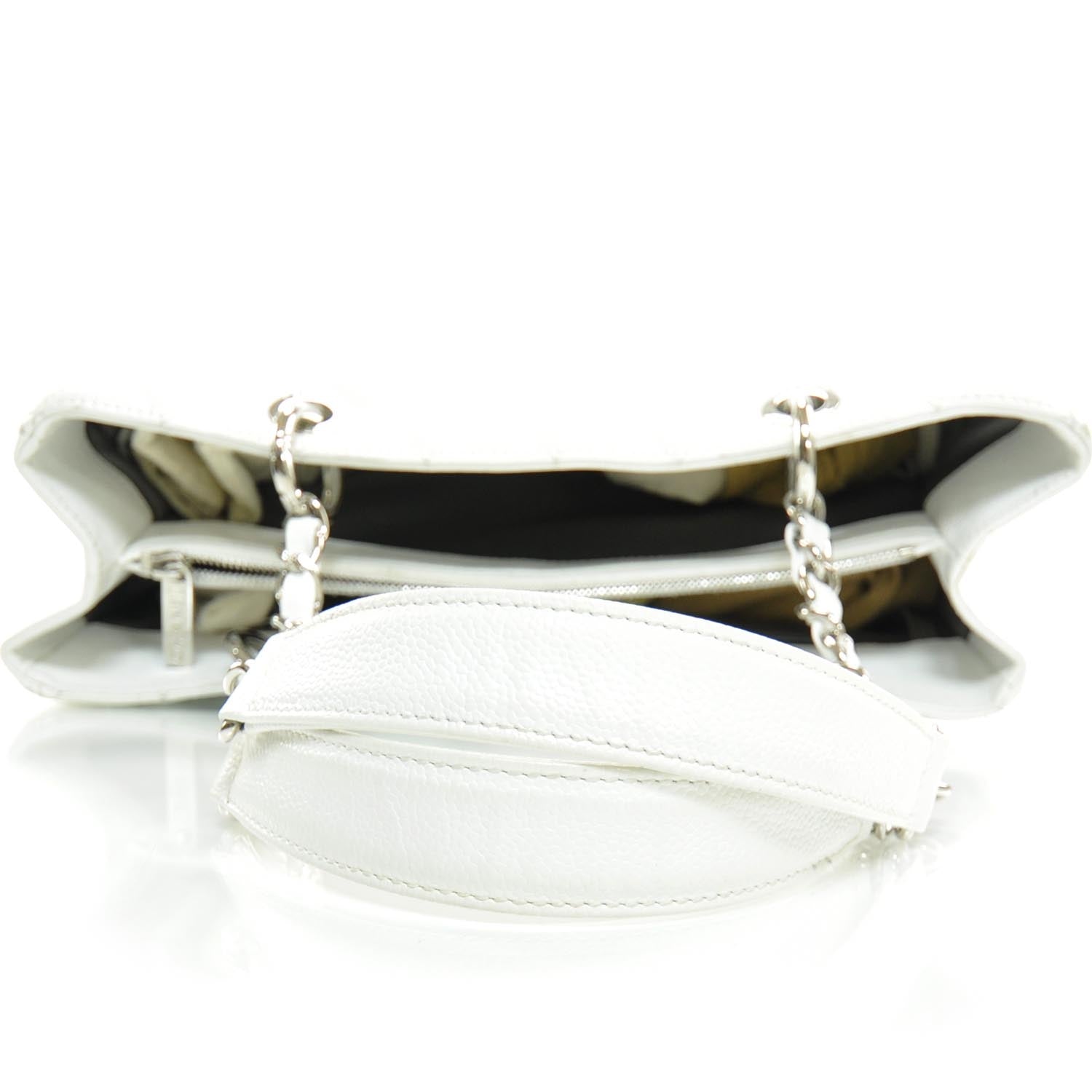 Chanel Caviar Grand Shopping Tote GST White 4 of 10