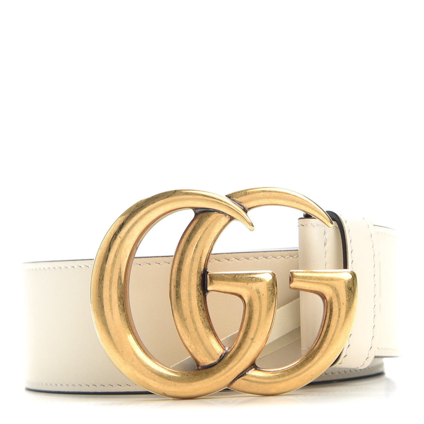 Calfskin Double G 40mm Belt 75 30 Mystic White