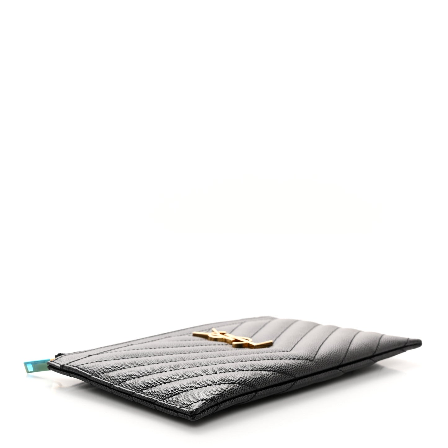 Grain De Poudre Chevron Monogram Bill Pouch Black