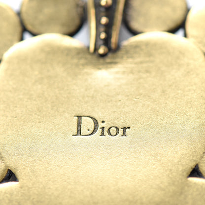Christian Dior Metal Pearl Heart Necklace Aged Gold 5 of 6