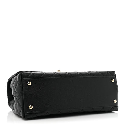 Chanel Caviar Quilted Small Coco Handle Flap Black 4 of 14