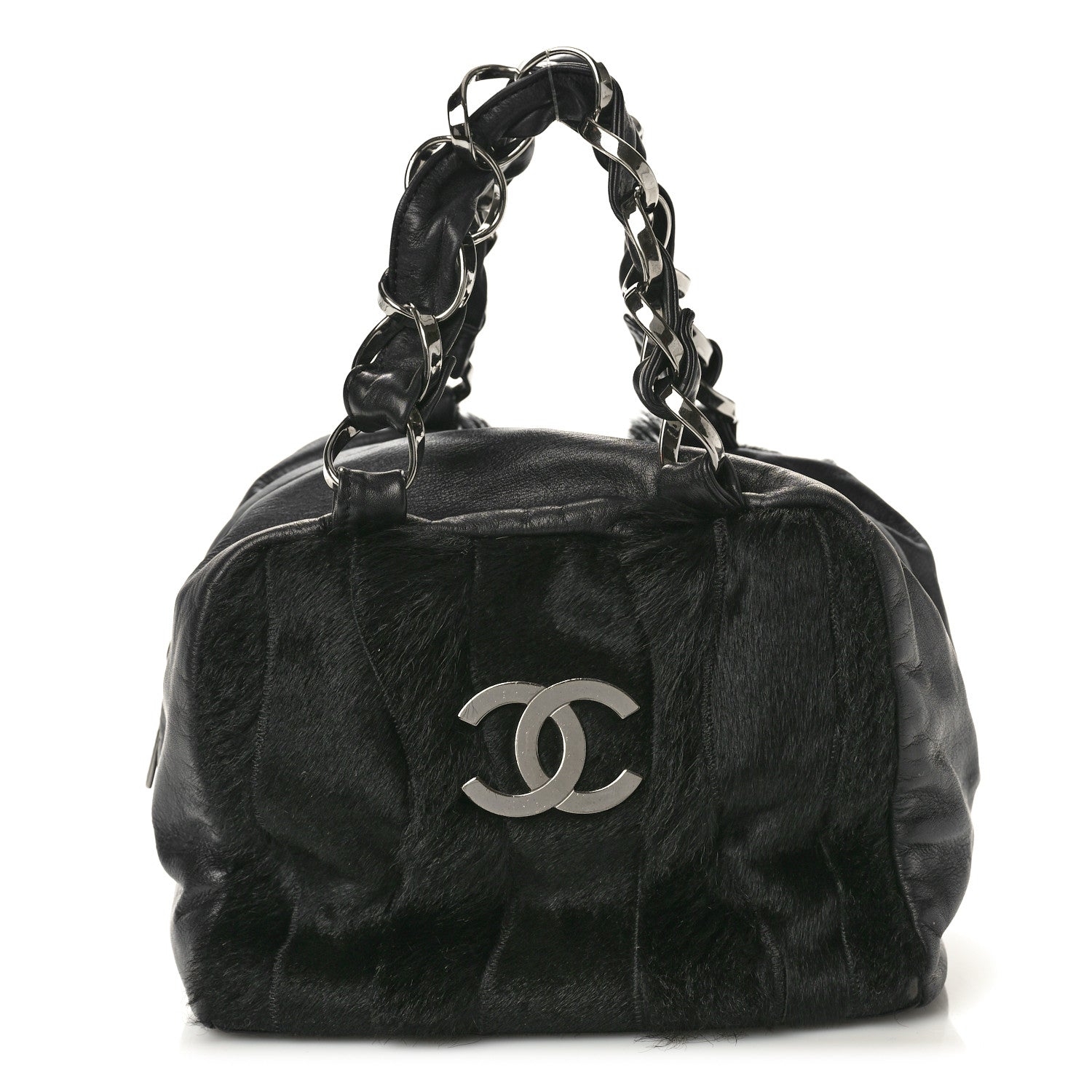 Chanel Lambskin Pony Hair Tote Black 1 of 11