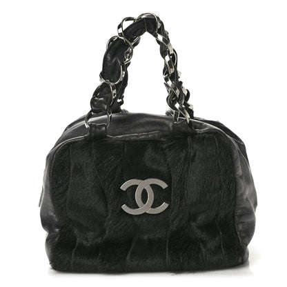 Chanel Lambskin Pony Hair Tote Black 1 of 11