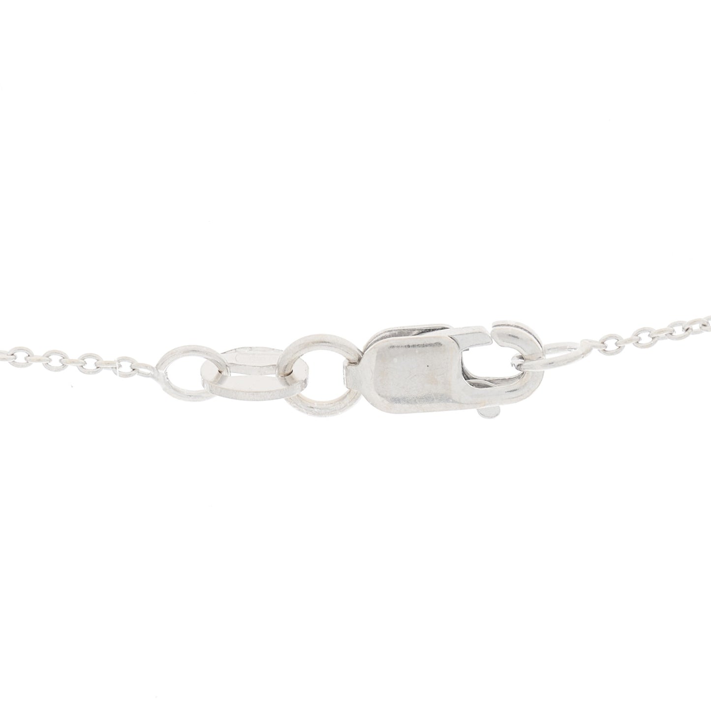 18K White Gold Diamond Blue Sapphire Hamsa Pendant Necklace