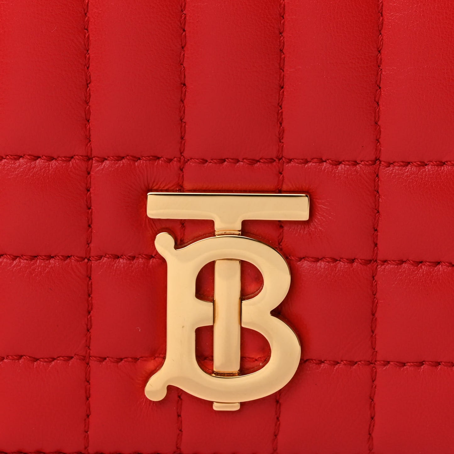 Lambskin Quilted Lola Chain Wallet Bright Red