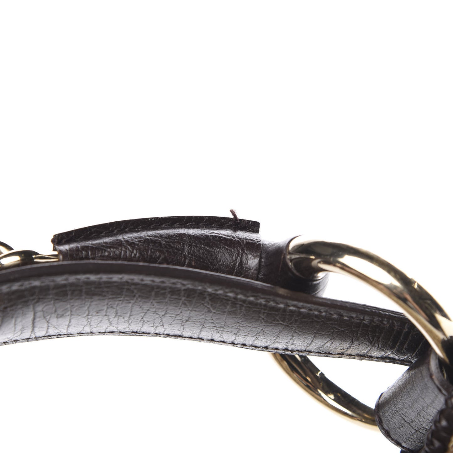 Monogram Large Horsebit Chain Hobo Dark Brown
