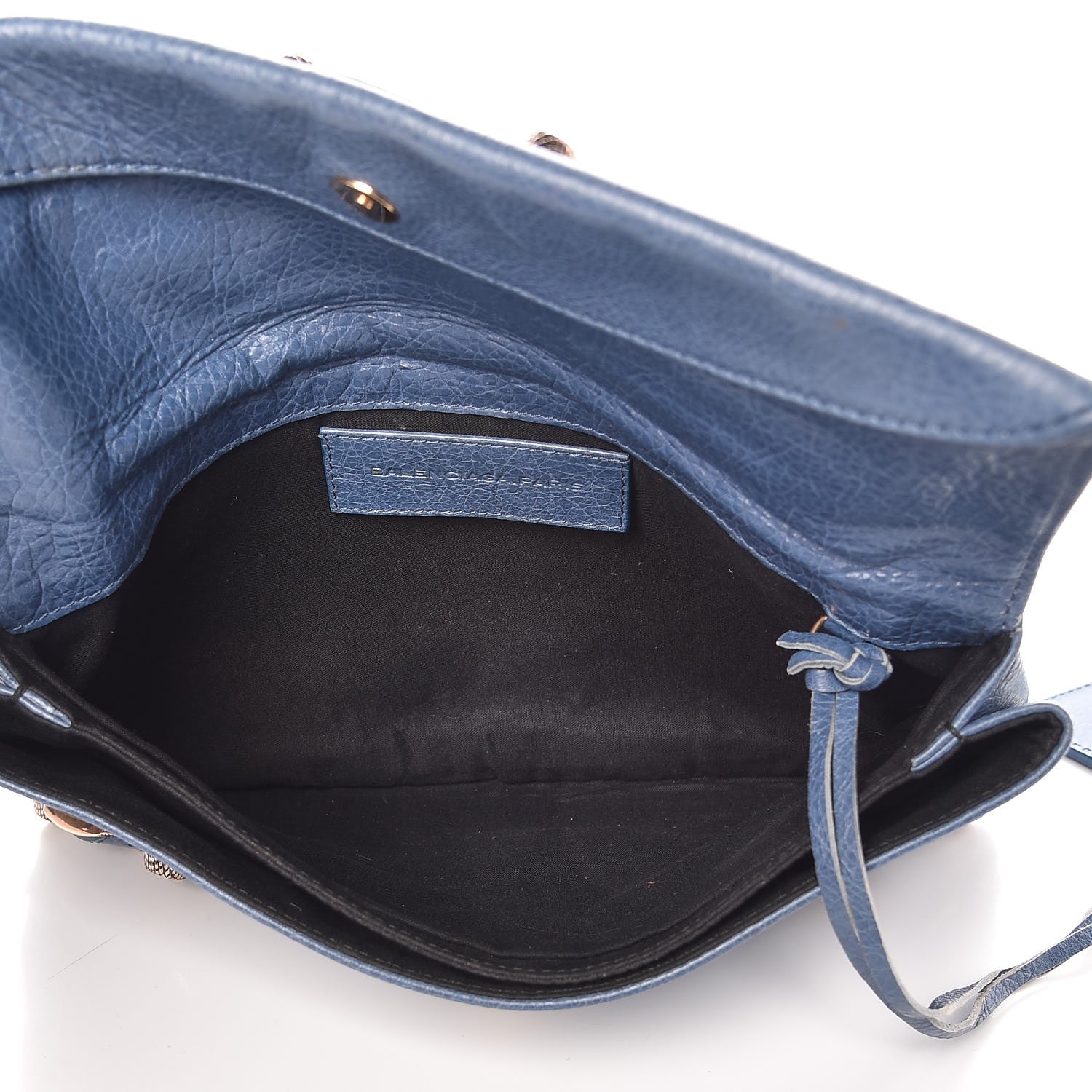 Balenciaga Agneau Giant 21 Gold Hardware Envelope Clutch Bleu Bleu 5 of 8