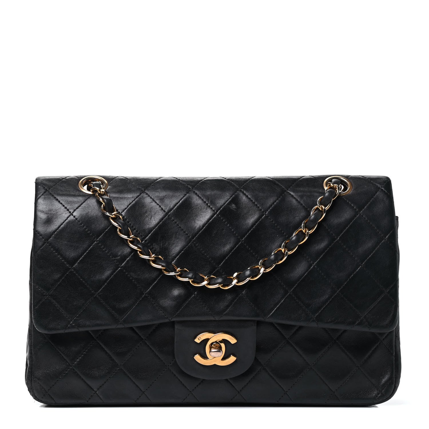 Chanel Lambskin Quilted Medium Double Flap Black 1 of 4