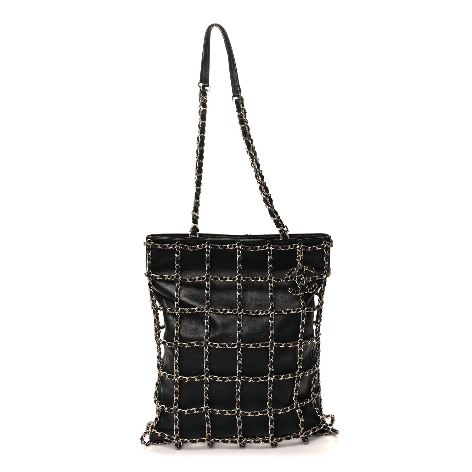 Chanel Lambskin Large Shopping Chain Tote Black 1 of 10