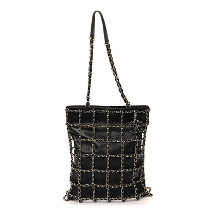 Chanel Lambskin Large Shopping Chain Tote Black 1 of 10