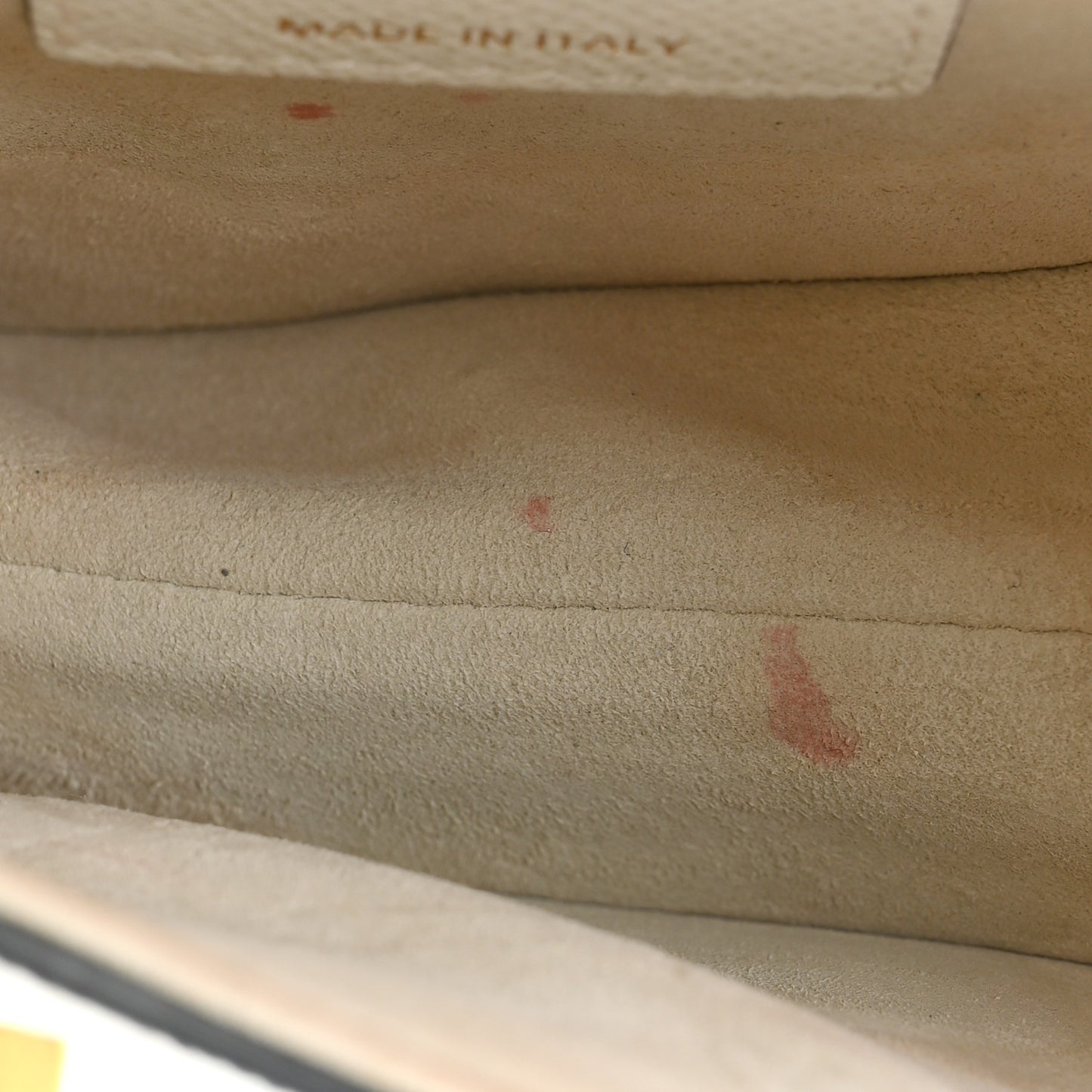 Grained Calfskin Mini Saddle Bag White