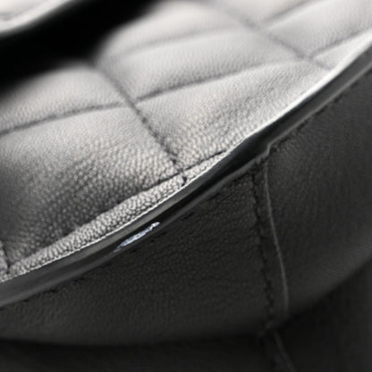 Chanel Metallic Goatskin Quilted Large Rock In Rome Flap Black 12 of 14
